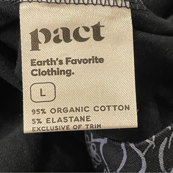 PACT NWOT Organic Fit and Flare Midi Dress in Midnight Garden - Picture 10 of 12